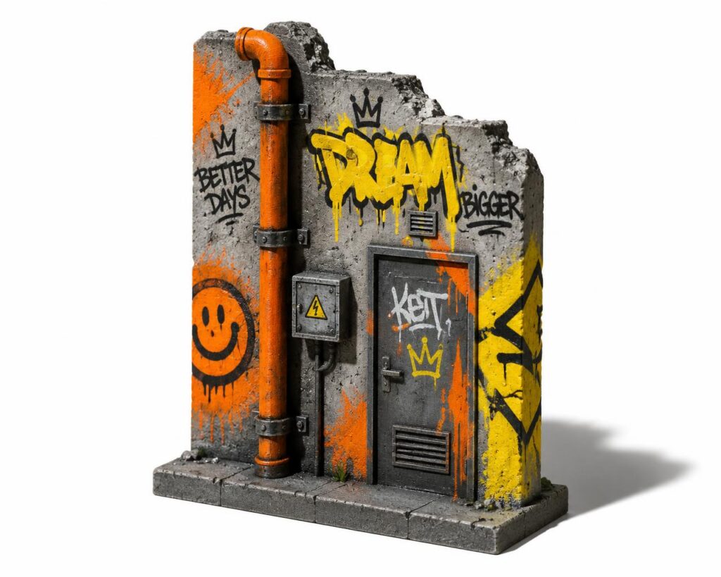 Spot 3D pintado con graffiti